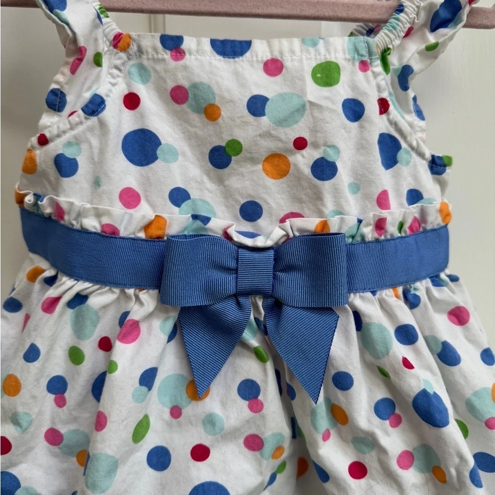 NWOT Gymboree 12-18M Girls Multicolor Polka Dot Short Sleeve Dress